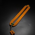 Rare Tibetan Old Colored Glaze Dzi Buddha Beads Amulet Necklace J0425