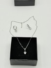 Romantic Heart Crystal Necklace   Earring Set - Elegant Women girls Gift Jewelry