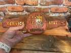 14 x6  Vintage Retro Style Heavy Duty Cast Iron Neptune Service Station Sign