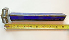 Vintage Stained Leaded Glass Kaleidoscope Blue Slag Glass Rocks Spinning Wheel