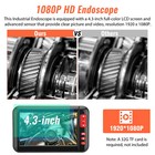 1080p Hd Industrial Endoscope Borescope 4 3   Screen 8mm Inspection Snake Camera