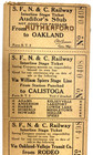 1920s San Fran   Napa   Calistoga Railway California Ticket Rodeo-vallejo Ferry