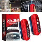 New 2pcs 120ml Automotive Oil Film Cleaning Brush Car Windows Glass Cleaning Us