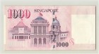 Singapore 1000 Dollars 1999  P-43  Final Prefix 0ak 017165  Sign  Tau  Orig  Unc
