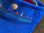 O neill Blue Terry Cloth Visor Hat With Sunset Embroidery