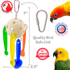Bonka Bird Toys 1378 Spoon Rattle Pop Plastic Forage Treat Parrot Cage Toy Pet