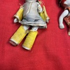Chinese Dolls Pair Of Miniature Bisque Dolls Strung Dolls Hair Vintage