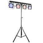 Chauvet Dj 4bar Usb Dmx Led Wash Light System W tripod  Travel Bags   Footswitch