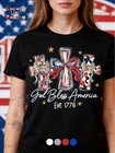 Women s God Bless America 250th Anniversary Patriotic Graphic T-shirt