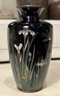 Small Antique Meiji Era Japanese Cloisonne Enamel 3 1 2 Vase Iris Flowers   Bird
