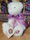 New Boyds Gen-yoo-wine 10  Kimmy Easter Bear White Stuffed Animal Plush Bowtie