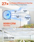 Vevor 30 Inch Shutter Exhaust Fan Wall Mounted Automatic Louvers Silver Steel