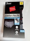 Hanes  3 Pack   Men s Comfort Flex Fit Boxer Briefs Sz L 36-38  Black grey red C