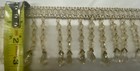 3    Beaded Trim Fringe W  Gimp Top Sold By The Yard - Light Gold