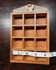 Wood Wall Thimble Display Shelf Shadow Box W  Angel Figurine  12 Cubby