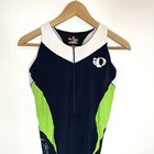Pearl Izumi Elite Tri Suit Womens Large Green Black Print In-r-cool Pockets