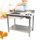 Breading Table Manual Station Chicken Fish Fried Worktop Prep Station Commercial