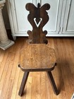 Antique Italian Renaissance Revival Oak Sgabelli   Sgabello 3 Leg Stool   Chair