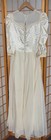Vintage 1940s 1950s Wedding Dress Gown Cream Satin Chiffon La France Shop Norwic