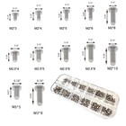 Easycargo 240pcs 12 Sizes Laptop Screws Kit  Notebook M2  M2 5  M3  Silver
