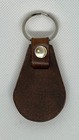 Tan High Quality 100  Leather Retro Keychain For A Blue Ford