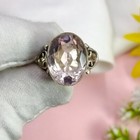 Oval Pink Morganite 925 Sterling Silver Band  Statement Ring Handmade  All Size