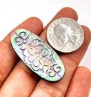 Mother Of Pearl Carved 46cts Natural Loose Gemstone Pear 41x18x05 Mm  Kj-153