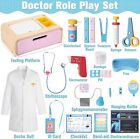 Atoylink - Wooden Doctor Kit For Toddlers   23pcs Medical Toys W  Doctor Costume