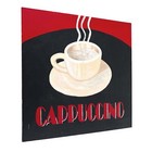 Vintage Hand-painted  cappuccino  Masonite Coffee Shop Wall Art Sign