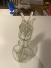 Vintage Art Deco French Decanter- Fait Main Liquor 4 Chamber Bottle W   Stoppers