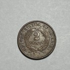 1864 Large Motto Two Cent Piece  Au  Free Shipping