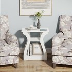 End Tables Living Room  White End Table With Charging Station
