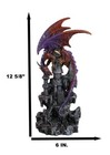 Red Behemoth Dragon Protecting Castle With Precious Gemstone Figurine 12 5 h