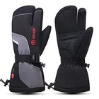  Heated Ski Mittens Gloves Electric Rechargeable Battery Mitts Xx-small Grey
