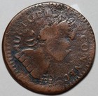1786 Connecticut Copper  Double Chin  Etlib Inde  Miller 1-a  Partial Brockage