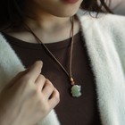 Zodiac Monkey Pendant Natural Hotan Jade Pendant