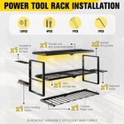 Hipidian Power Tool Organizer Wall Mount- 300lb Heavy 7 Slots 3 Layers  Black