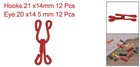 Sewing Hooks And Eye  12pcs - Polyester Covered  wine Red  37mm Length 