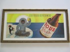 Antique Beer Painting Eskimo Indian Illustration Mid Century Advertising Vintage