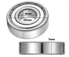 Bgr  10 Pcs  608 Zz Metal Shielded Ball Bearing   8x 22x7 Mm