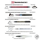 Inktober Pen Set 5pcs Manga Drawing Illustration Lettering Calligraphy