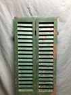 Tall Narrow Antique 9x66 Green Window Wood Louvered Shutter Vintage Old 1162-21b