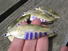 Golden Perch  5 5 Willow Leaf Spinner Blades- Purple   Gold Lot Of 15 F2