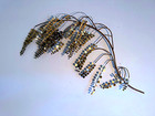 C Jere Raindrops Branch Metal Wall Sculpture 2015 Signed Brass Willow Tree Art