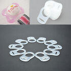 3pcs Child Clear Silicone Button Mam Dummy Pacifier Holder Clip-adapt U1s1