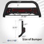 Paintable Bull Bar Fits 2004-2023 Ford F150  Truck Brush Guard  Front Bumper    
