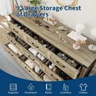 9 Drawer Dresser For Bedroom Farmhouse Wood Chest Of Drawers Cabinet Storage