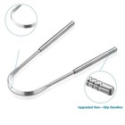 2-pack Tongue Scraper Cleaner Stainless Steel Dental Fresh Breath Cleaning Oral