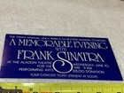 Frank Sinatra Unused 1981 Concert Ticket Aladdin Theatre Casino Paradise Nevada