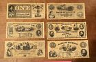 6 Antiqued Reproduction Civil War Period Union States Currency 1995 Historical